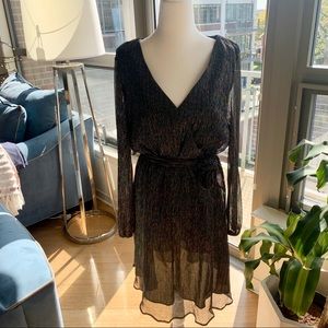 Multicolor Sheer Evening Dress